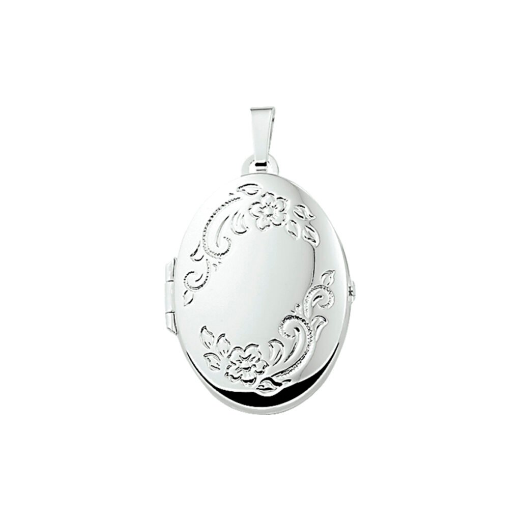 Medaillon met foto en decoraties | 925 sterling | Zilver