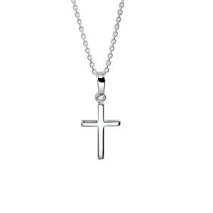 Zilveren collier met kruis hanger
