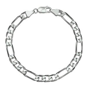Armband met Figaro Schakel | Zilver | 21 cm
