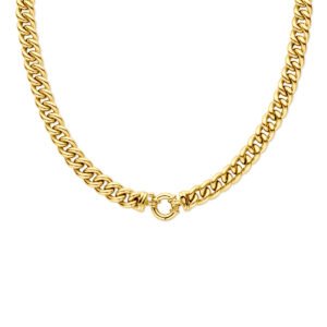 Gouden collier gourmette |14 karaat | Geelgoud