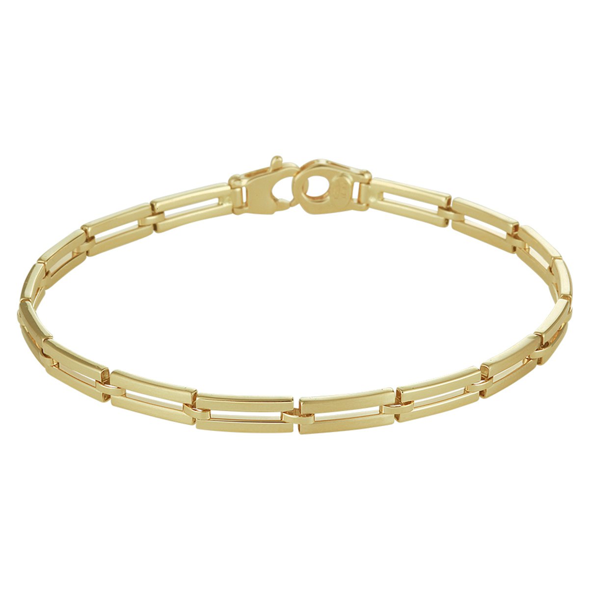 Zilverkleurige kralenarmband met karabijnsluiting Zilverkleurige kralenarmband met karabijnsluiting