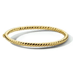 Gedraaide bangle met scharnier | 14 karaat | Geelgoud