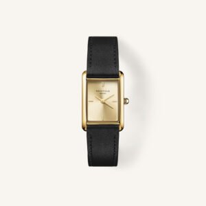 Zwart Rosefield heirloom horloge met gouden wijzerplaat