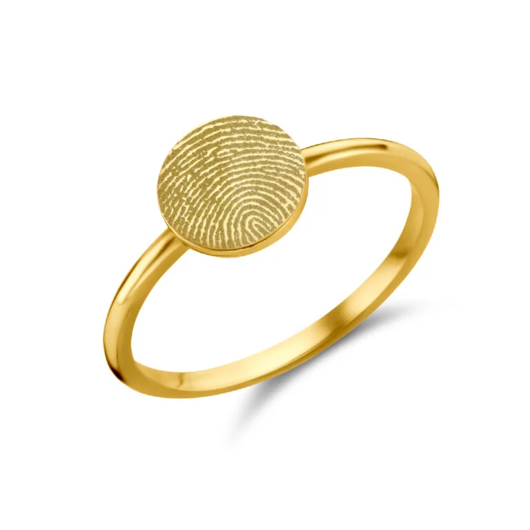 Ring met vingerafdruk goud
