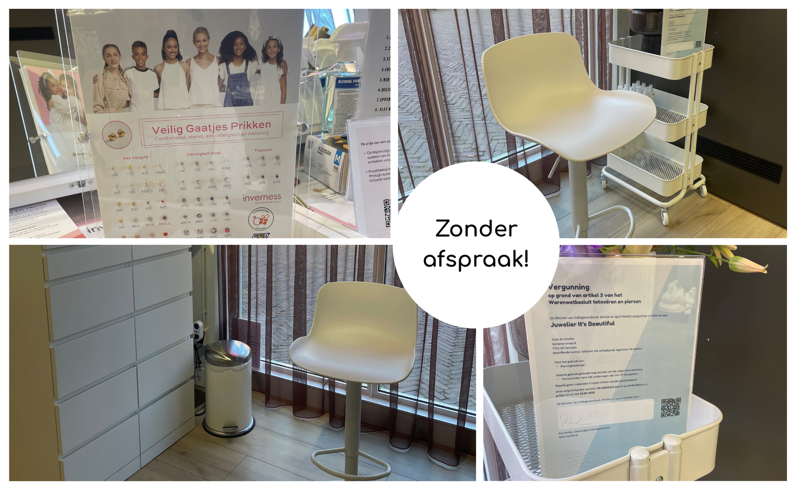 Professionele en hygiënische piercing studio in Ommen – veilig, stijlvol en vakkundig gezet bij It’s Beautiful Juwelier.