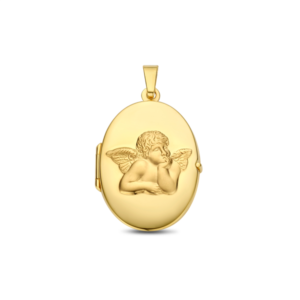 Gouden Medaillon ovaaltje met beschermengel - voorbeeld 4