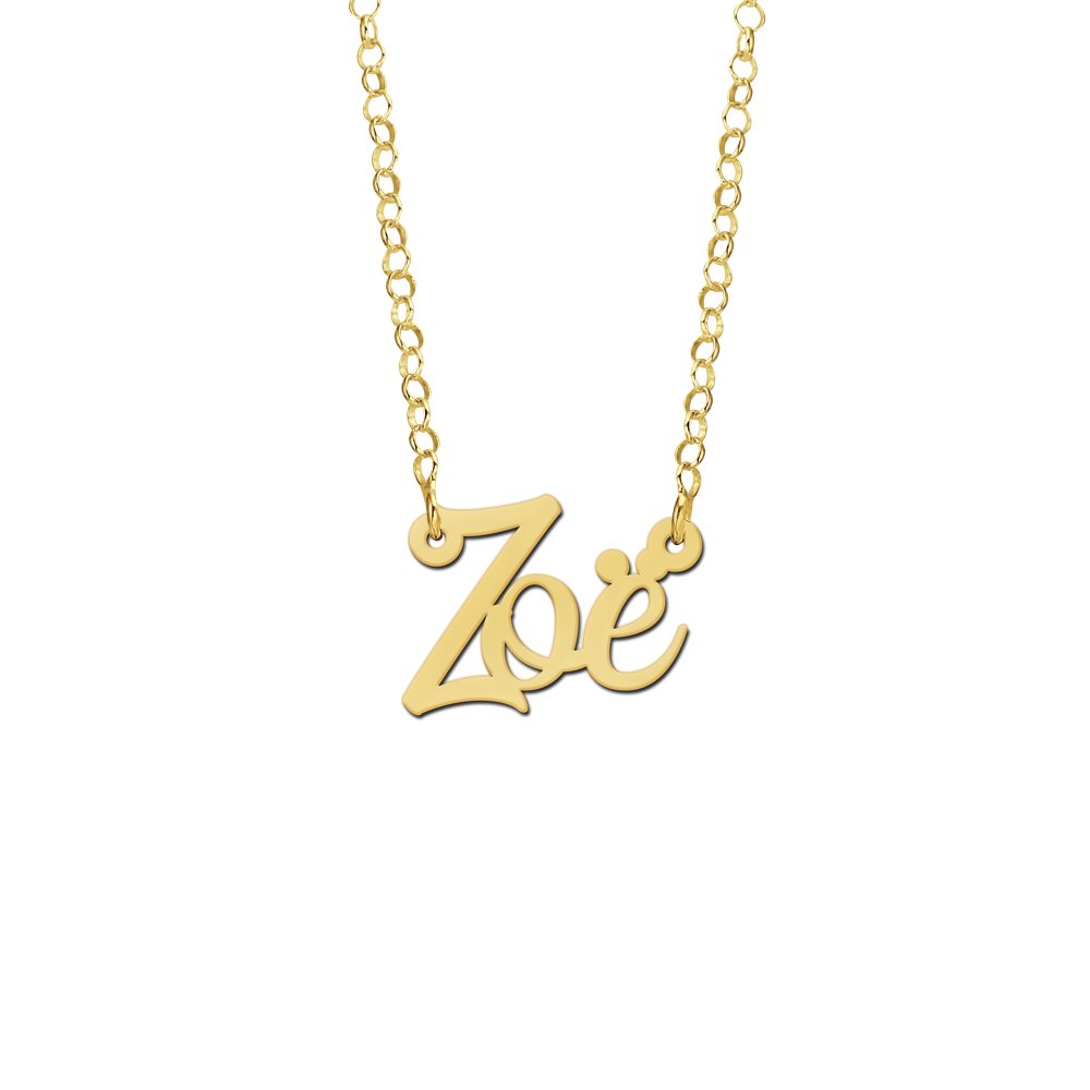 Gouden naamketting Zoë - Names4ever GNK81