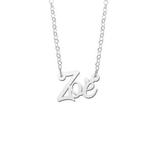 Zilveren naamketting Zoë - Names4ever ZNK81