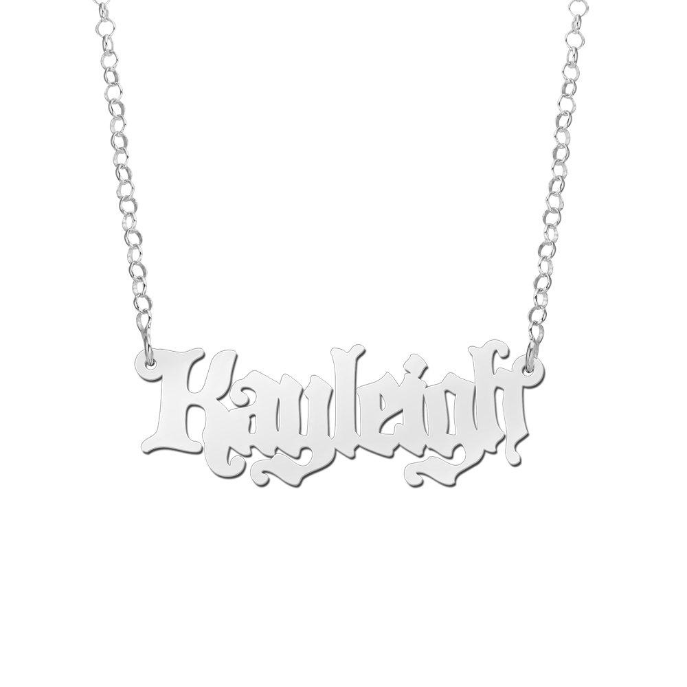 Zilveren naamketting model Kayleigh - Names4ever