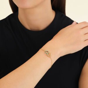 Rosefield Emerald Duo armband – goudkleurig – productfoto 2
