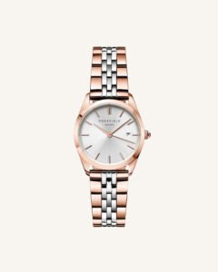 Rosefield Ace XS Duotone horloge – roségoudkleurig / zilverkleurig – productfoto 1