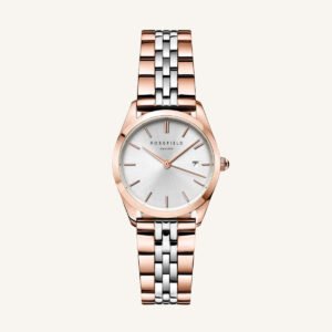 Rosefield Ace XS Duotone horloge – roségoudkleurig / zilverkleurig – productfoto 1