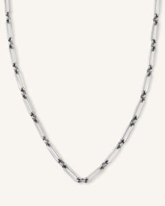 Rosefield Chunky ketting – zilverkleurig – productfoto 1