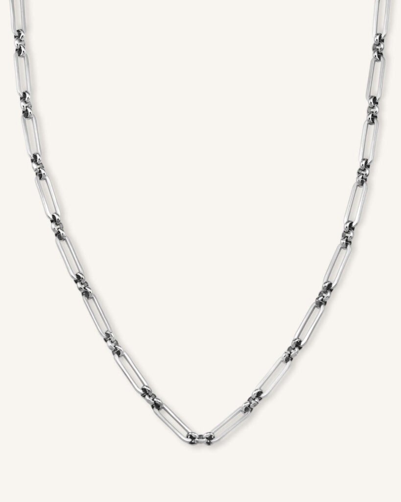 Rosefield Chunky ketting – zilverkleurig – productfoto 1