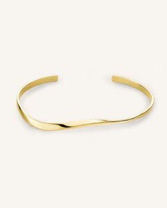 Rosefield Twisted Bangle – goudkleurig – productfoto 1