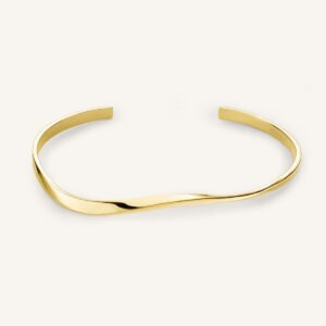 Rosefield Twisted Bangle – goudkleurig – productfoto 1