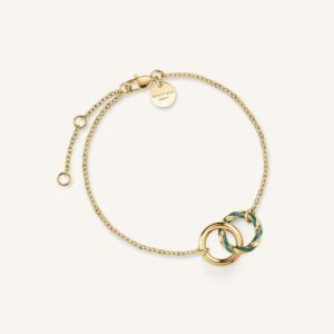 Rosefield Emerald Duo armband – goudkleurig – productfoto 1