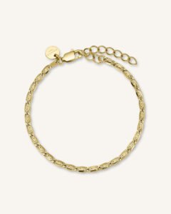 Rosefield Swirl armband – goudkleurig – productfoto 1