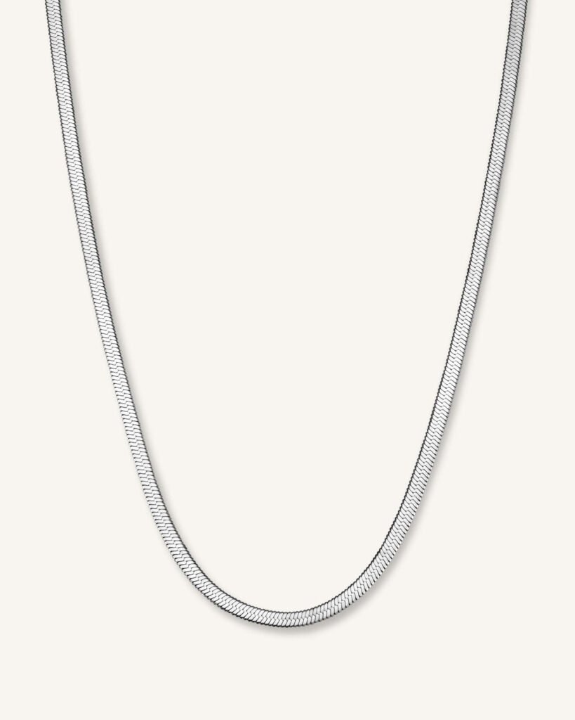 Rosefield Snake ketting – zilverkleurig – productfoto 1