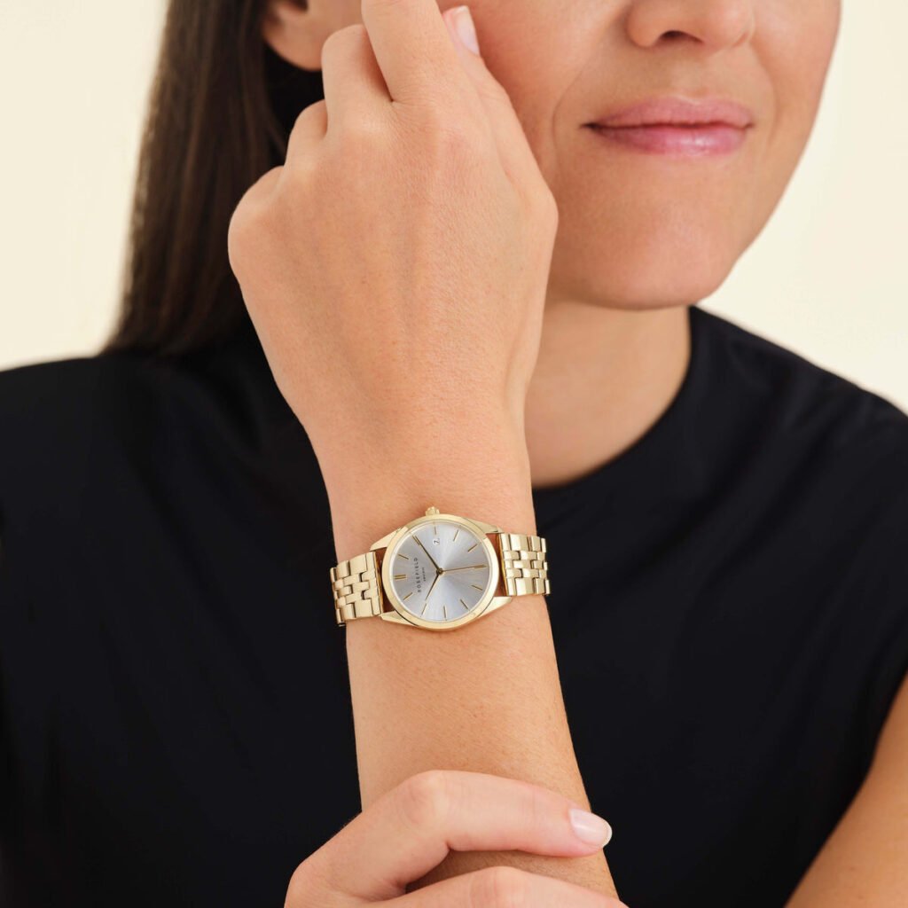 Rosefield Ace XS horloge – goudkleurig – productfoto 2