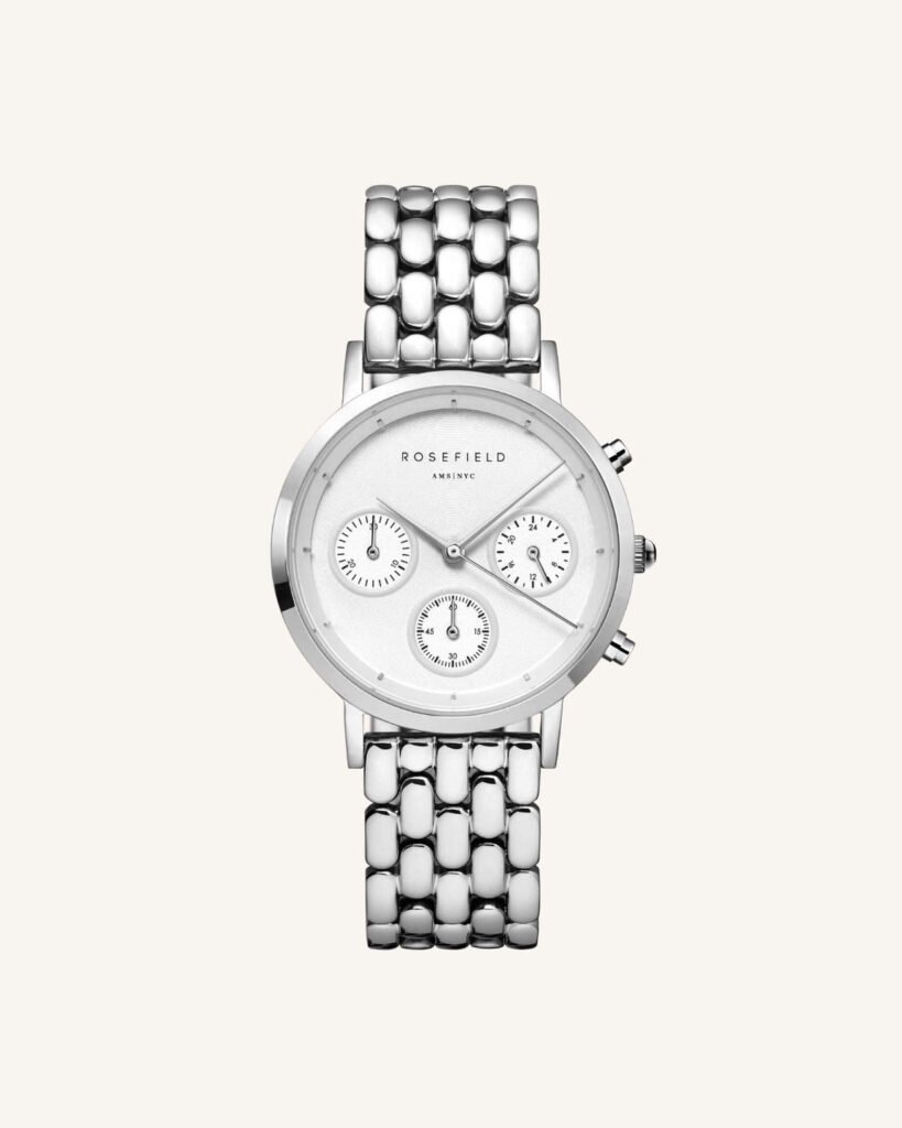Rosefield Gabby horloge – zilverkleurig – productfoto 1