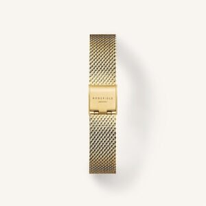 Rosefield Small Edit Emerald Mesh horloge – goudkleurig / groen – productfoto 4