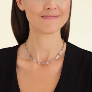 Rosefield Chunky ketting – zilverkleurig – productfoto 2