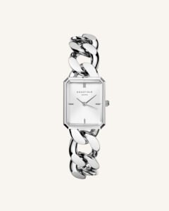 Rosefield Octagon XS Studio horloge – zilverkleurig – productfoto 1
