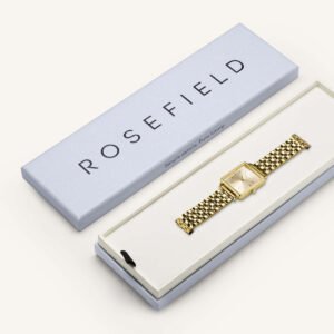 Rosefield Boxy XS Champagne horloge – champagne / goudkleurig – productfoto 4