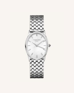 Rosefield Oval Pearl horloge – zilverkleurig – productfoto 1