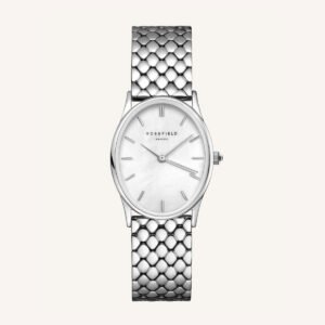 Rosefield Oval Pearl horloge – zilverkleurig – productfoto 1