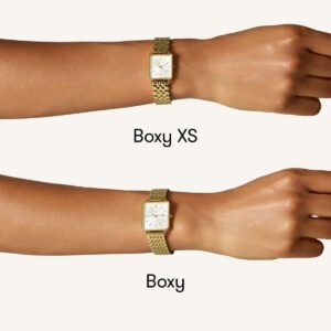 Rosefield Boxy XS horloge – zilverkleurig – productfoto 2