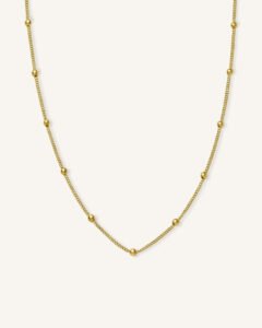 Rosefield Dotted Choker – goudkleurig – productfoto 1