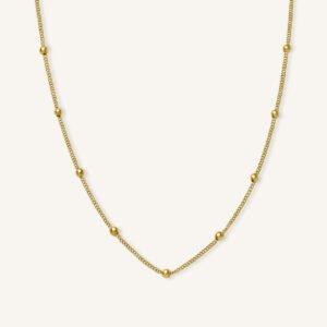 Rosefield Dotted Choker – goudkleurig – productfoto 1