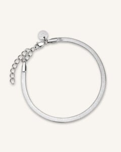 Rosefield Snake armband – zilverkleurig – productfoto 1