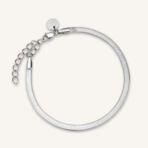 Rosefield Snake armband – zilverkleurig – productfoto 1