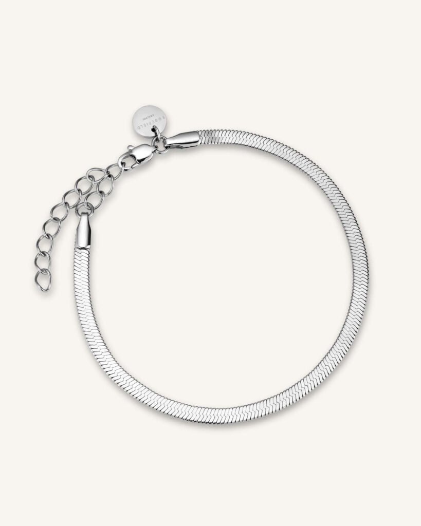 Rosefield Snake armband – zilverkleurig – productfoto 1