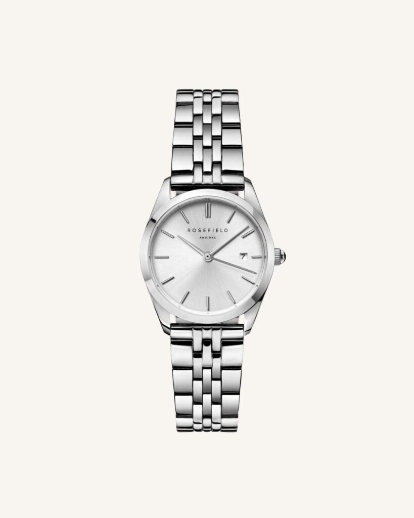 Rosefield Ace XS horloge – zilverkleurig – productfoto 1