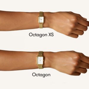 Rosefield Octagon XS horloge – goudkleurig – productfoto 6