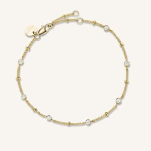 Rosefield Multi Crystal armband – goudkleurig – productfoto 1