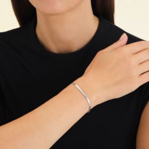 Rosefield Snake armband – zilverkleurig – productfoto 2
