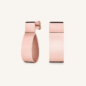 Rosefield Folded Charm oorbel – roségoudkleurig – productfoto 1