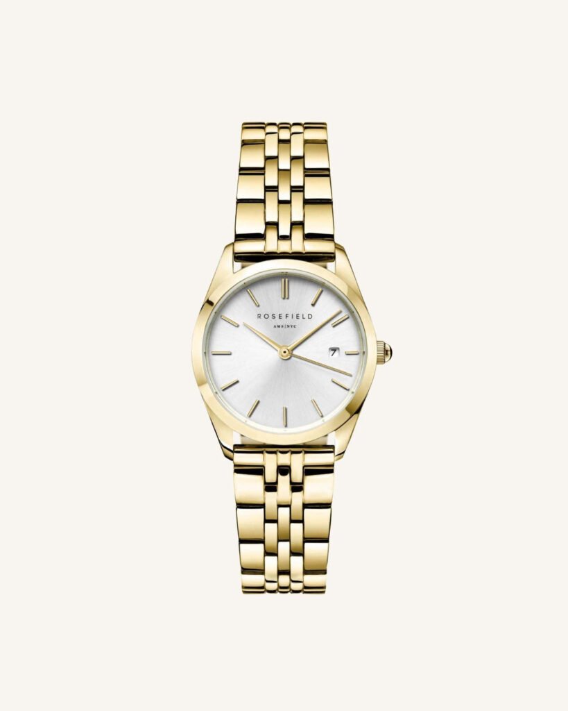 Rosefield Ace XS horloge – goudkleurig – productfoto 1