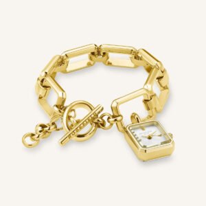 Rosefield Octagon Chain horloge – goudkleurig – productfoto 1