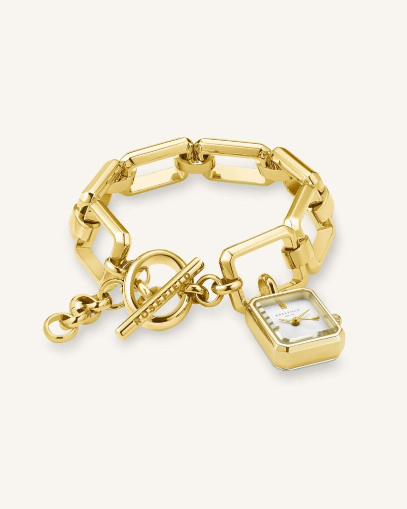 Rosefield Octagon Chain horloge – goudkleurig – productfoto 1