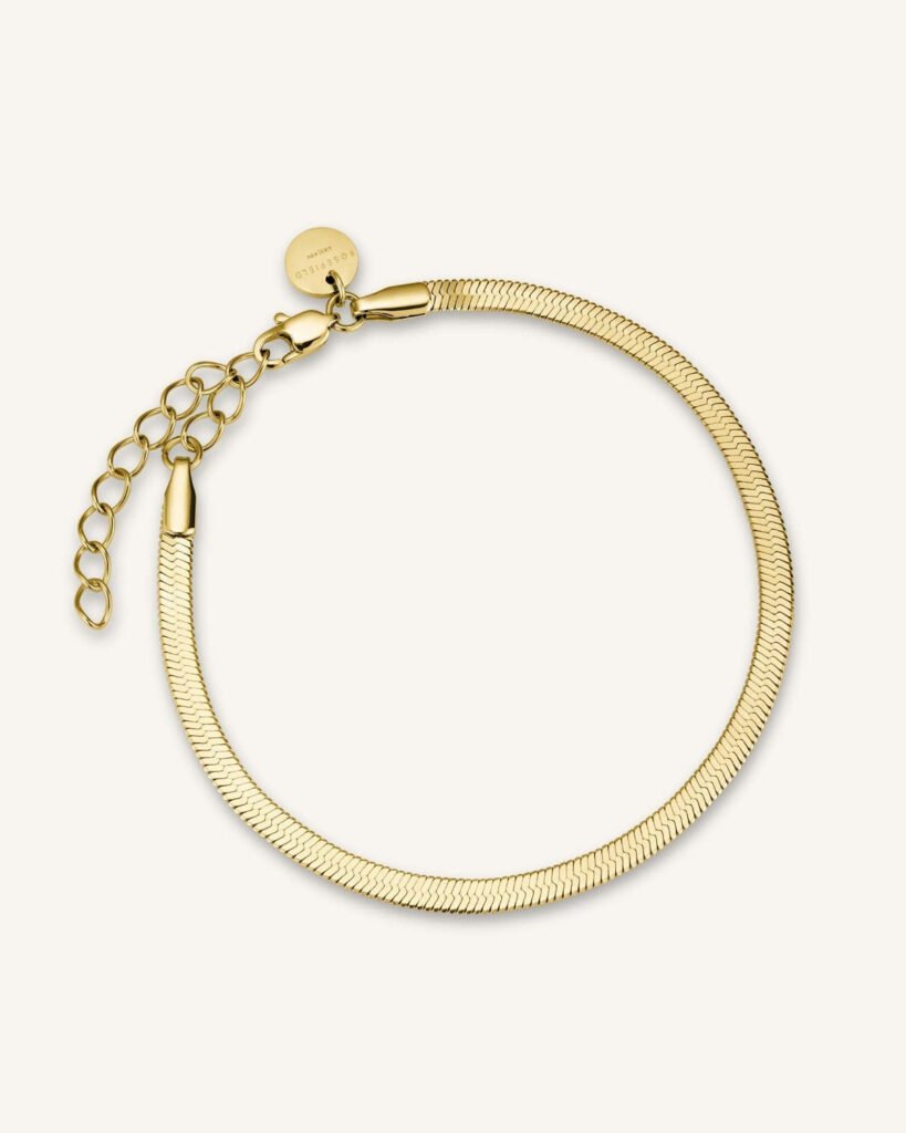 Rosefield Snake armband – goudkleurig – productfoto 1