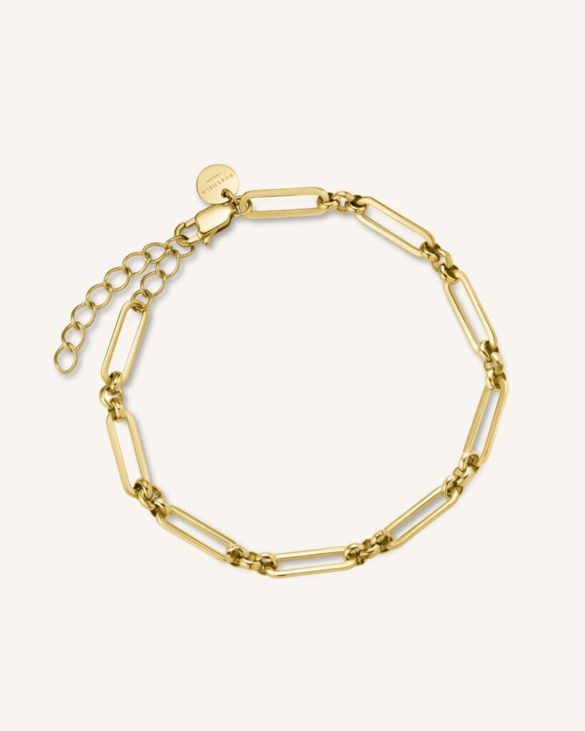 Rosefield Chunky armband – goudkleurig – productfoto 1