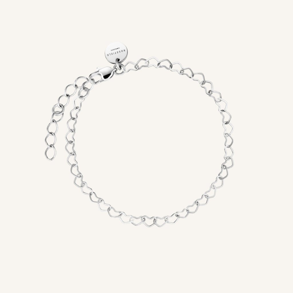 Rosefield Heart Chain armband – goudkleurig / zilverkleurig – productfoto 2