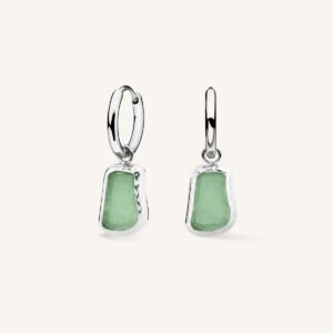 Rosefield Organic Jade oorbellen – goudkleurig / zilverkleurig – productfoto 2