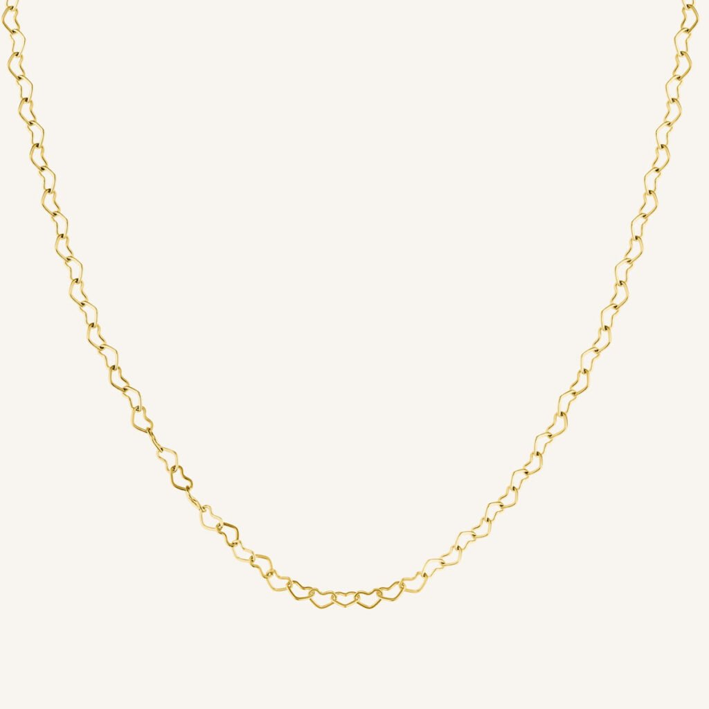 Rosefield Heart Chain ketting – goudkleurig / zilverkleurig – productfoto 1